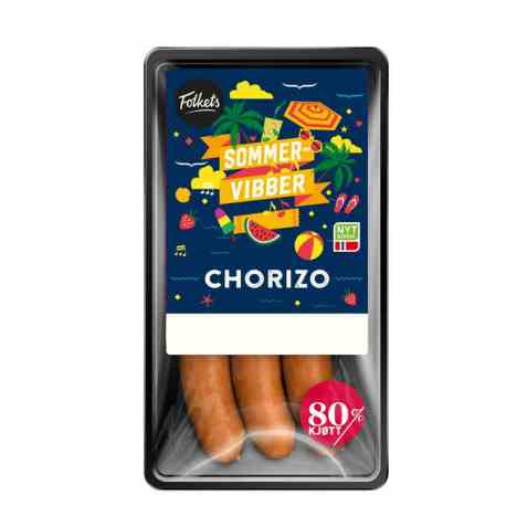 Bilde av Folkets chorizo 80 prosent 270 gr. Bilde av Folkets chorizo 80 prosent 270 gr.