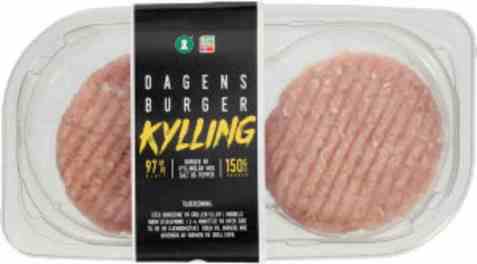Bilde av Folkets kyllingburger rå. Bilde av Folkets kyllingburger rå.