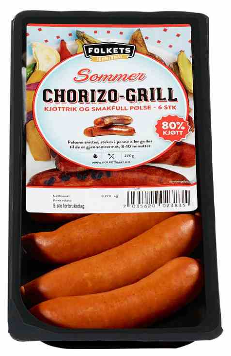 Bilde av Folkets chorizo grill sommer. Bilde av Folkets chorizo grill sommer.