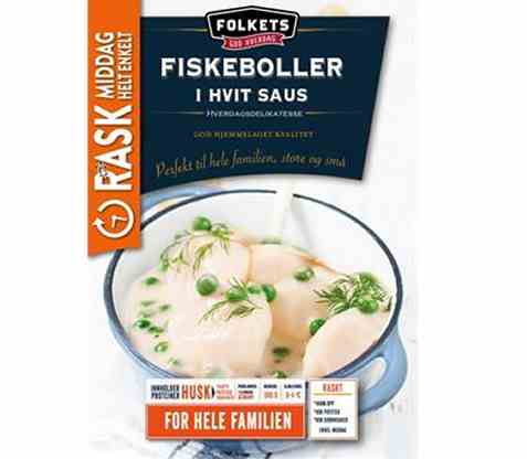 Bilde av Folkets fiskeboller i hvit saus. Bilde av Folkets fiskeboller i hvit saus.