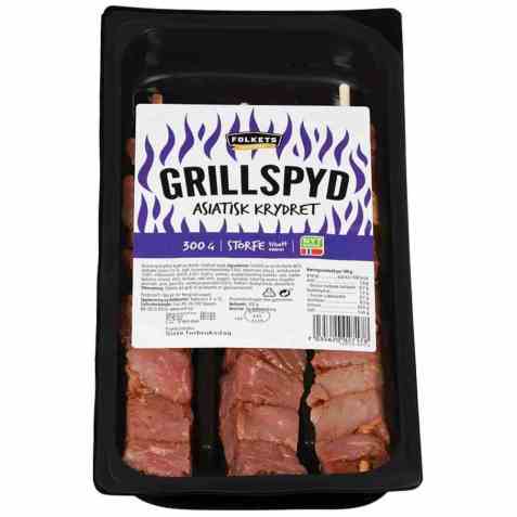 Bilde av Folkets grillspyd storfe asiatisk krydret. Bilde av Folkets grillspyd storfe asiatisk krydret.