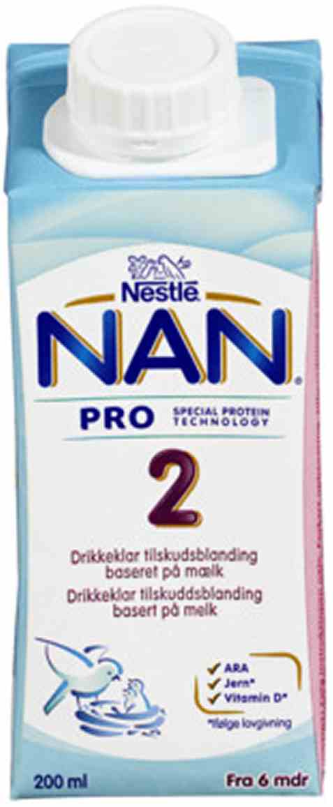 Bilde av Nestle nan pro 2 drikkeklar fra 6 mnd. Bilde av Nestle nan pro 2 drikkeklar fra 6 mnd.