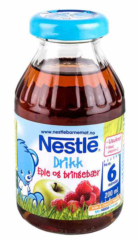 Bilde av Nestlé bringebærdrikk med eple. Bilde av Nestlé bringebærdrikk med eple.