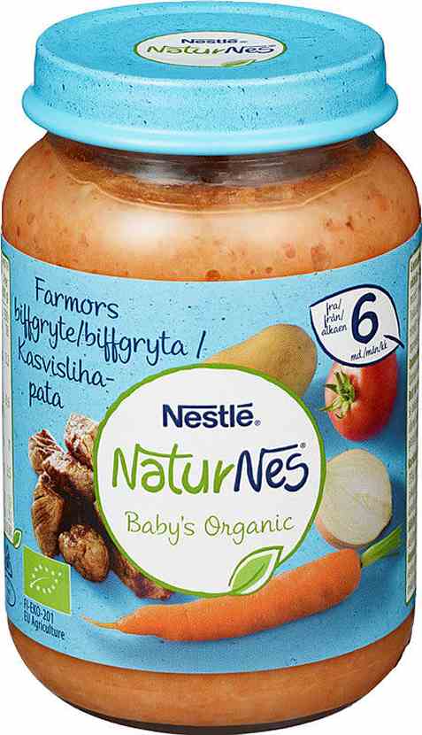 Bilde av Nestlé naturnes økologisk farmors biffgryte 6 mnd. Bilde av Nestlé naturnes økologisk farmors biffgryte 6 mnd.