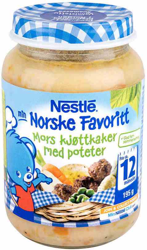 Bilde av Nestle norske favoritter mors kjøttkaker 12 mnd. Bilde av Nestle norske favoritter mors kjøttkaker 12 mnd.