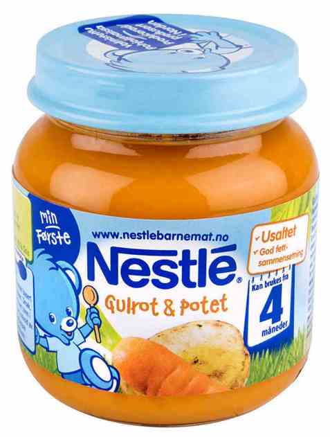 Bilde av Nestle min første potet og gulrotpure 4 mnd. Bilde av Nestle min første potet og gulrotpure 4 mnd.