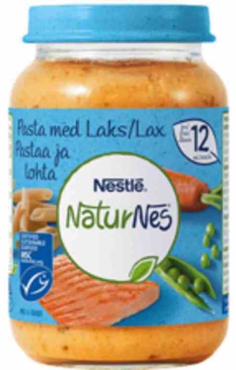 Bilde av Nestlé naturnes økologisk pasta med laks 12 mnd. Bilde av Nestlé naturnes økologisk pasta med laks 12 mnd.