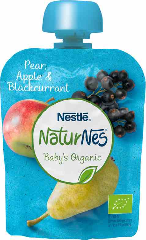 Bilde av Nestlé naturnes økologisk pære eple og solbær smoothie 6 mnd. Bilde av Nestlé naturnes økologisk pære eple og solbær smoothie 6 mnd.