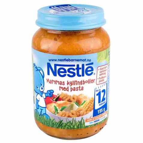 Bilde av Nestle mammas kyllingboller med pasta. Bilde av Nestle mammas kyllingboller med pasta.