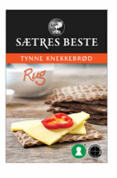 Bilde av Sætres beste tynne rug knekkebrød. Bilde av Sætres beste tynne rug knekkebrød.