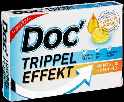Bilde av Nidar Doc trippel effekt honning mentol. Bilde av Nidar Doc trippel effekt honning mentol.