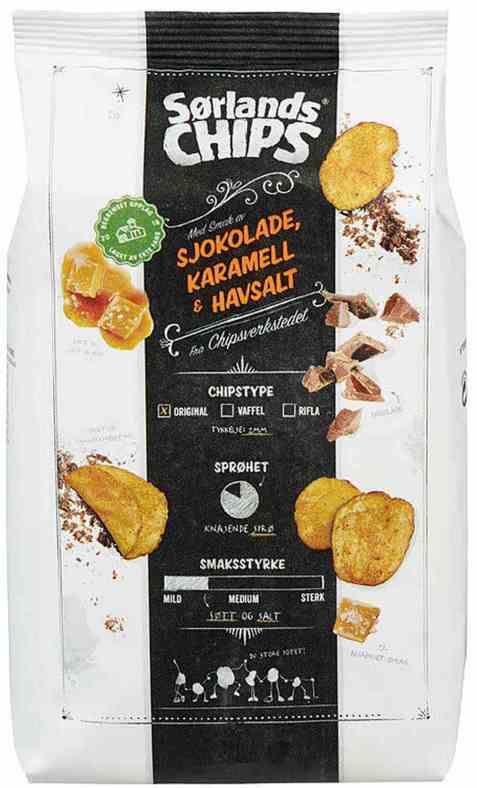 Bilde av Sørlandschips chipsverkstedet sjokolade og karamell.
