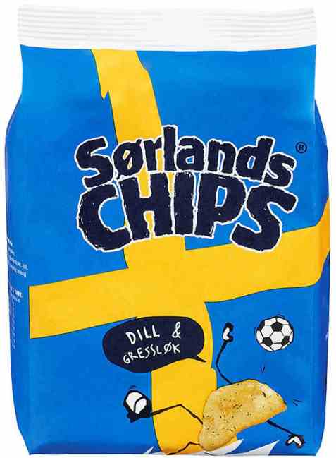 Bilde av Sørlandschips svensk dillchips. Bilde av Sørlandschips svensk dillchips.