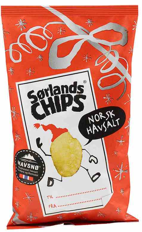 Bilde av Sørlandschips havsalt god jul. Bilde av Sørlandschips havsalt god jul.