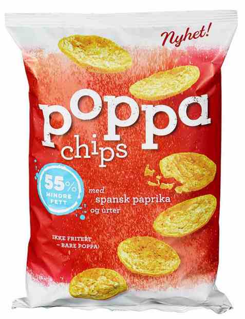 Bilde av Sørlandschips poppa chips paprika.