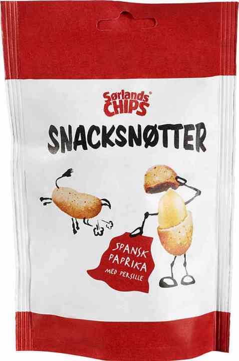 Bilde av Sørlandschips snacksnøtter spansk paprika. Bilde av Sørlandschips snacksnøtter spansk paprika.
