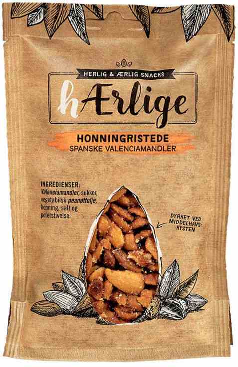 Bilde av Sørlandschips hærlige mandler honningristede.