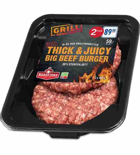 Bilde av Nordfjord big beef burger.