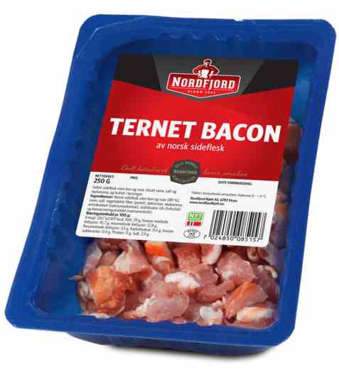 Bilde av Nordfjord bacon i terninger. Bilde av Nordfjord bacon i terninger.