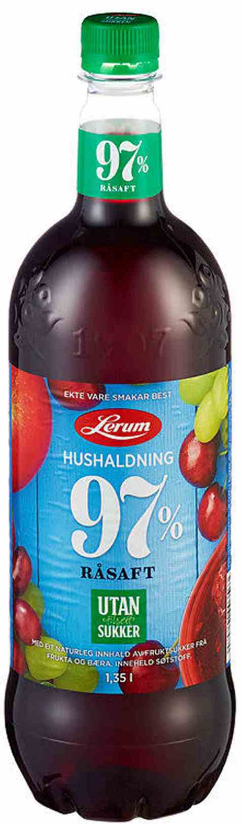 Bilde av Lerum Husholdningssaft utan tilsett sukker 1,35 l. Bilde av Lerum Husholdningssaft utan tilsett sukker 1,35 l.