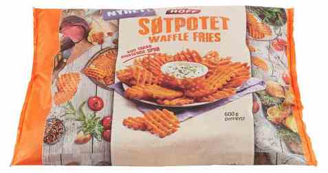 Bilde av Hoff søtpotet waffle fries. Bilde av Hoff søtpotet waffle fries.