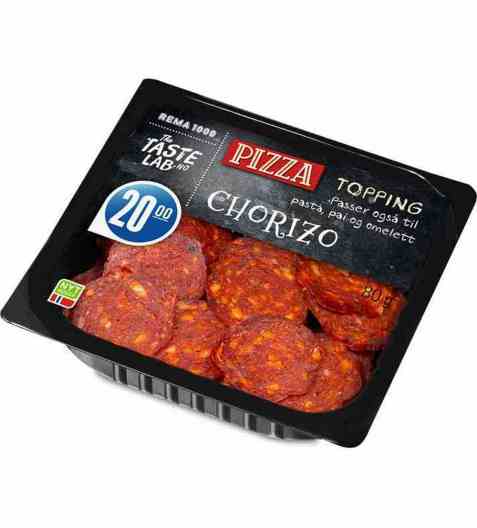 Bilde av Nordfjord chorizo topping. Bilde av Nordfjord chorizo topping.