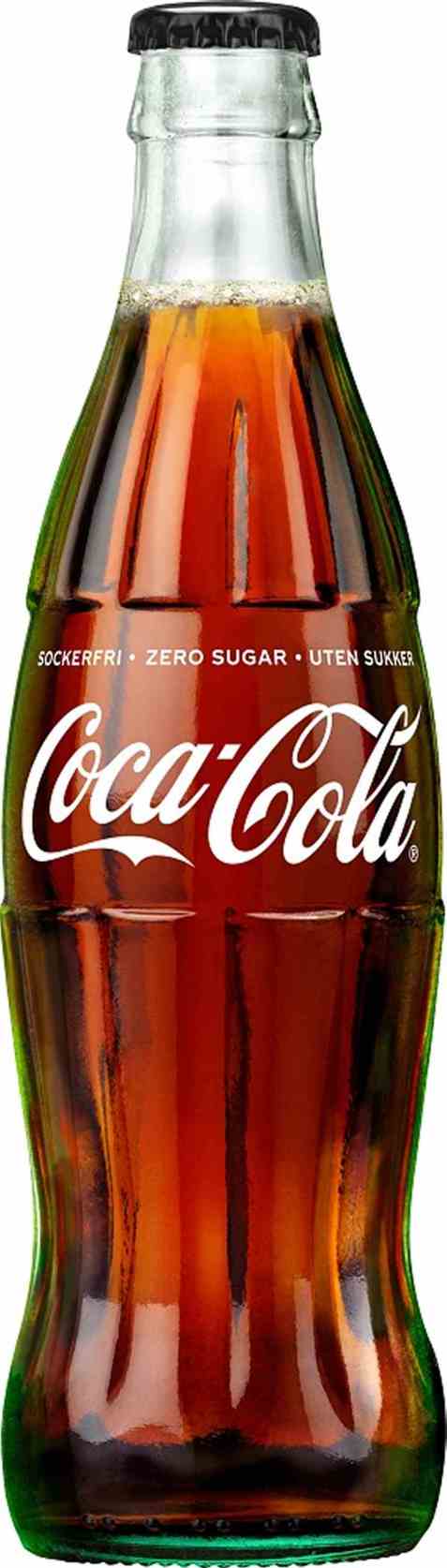 Bilde av Coca Cola uten sukker glass 0,33. Bilde av Coca Cola uten sukker glass 0,33.