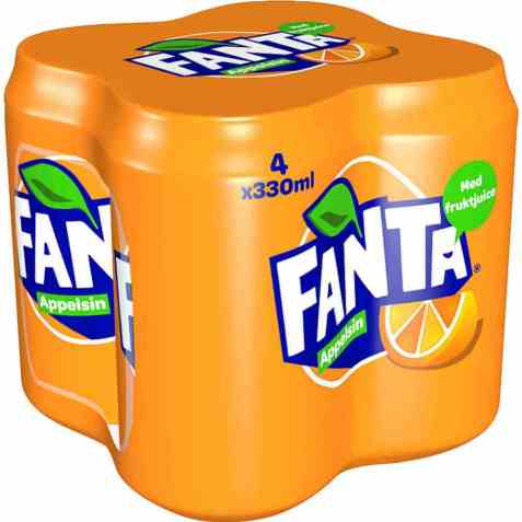 Bilde av Fanta Orange 0,33 l boks 4 pakk. Bilde av Fanta Orange 0,33 l boks 4 pakk.