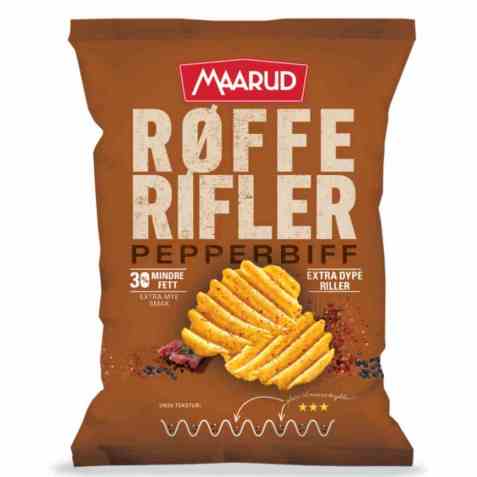 Bilde av Maarud røffe rifler pepperbiff. Bilde av Maarud røffe rifler pepperbiff.