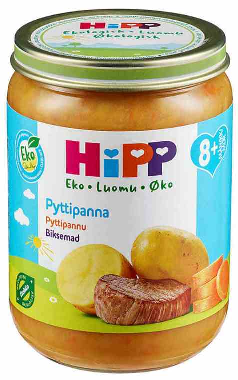 Bilde av Hipp pytt i panne 8 mnd. Bilde av Hipp pytt i panne 8 mnd.