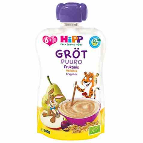 Bilde av Hipp hippis grøtsmoothie fruktmix.