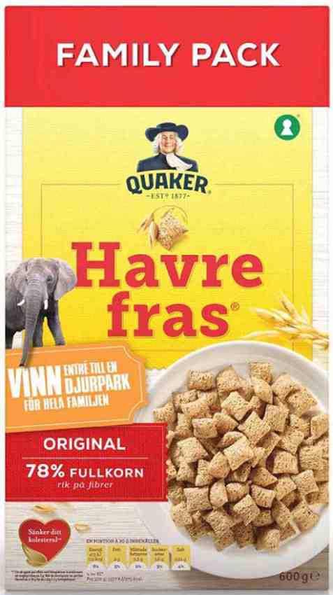 Bilde av Quaker havre fras 600 gr. Bilde av Quaker havre fras 600 gr.