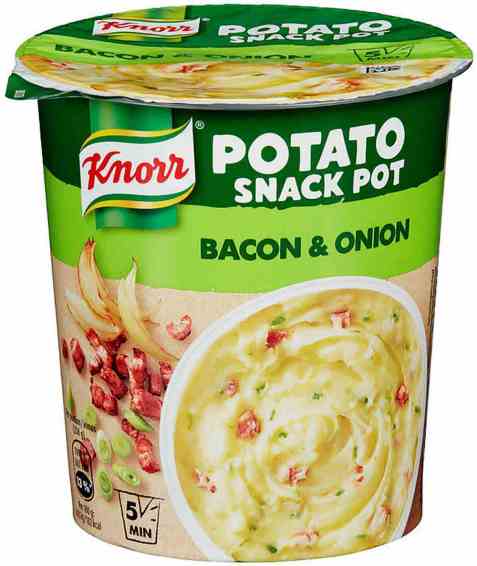 Bilde av Knorr snack pot potato bacon and løk.