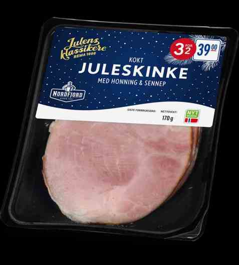 Bilde av Nordfjord kokt juleskinke med honning og sennep. Bilde av Nordfjord kokt juleskinke med honning og sennep.