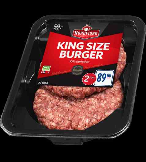 Bilde av Nordfjord king size burger. Bilde av Nordfjord king size burger.