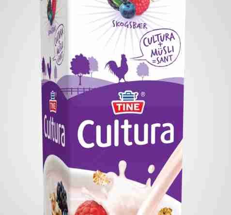 Bilde av Tine Cultura syrnet melk Skogsbær.