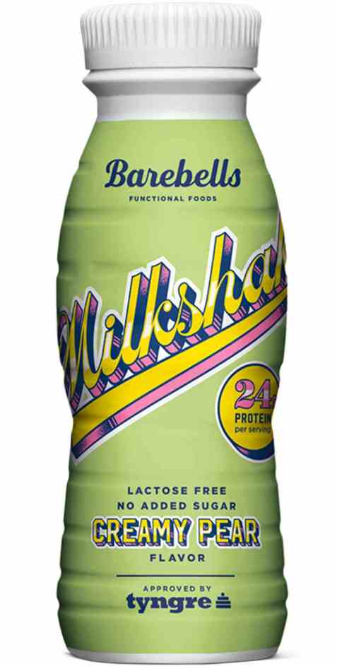 Bilde av Barebells milkshake creamy pears. Bilde av Barebells milkshake creamy pears.