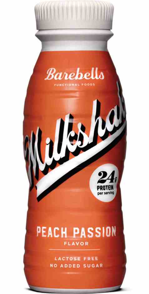 Bilde av Barebells milkshake peach passion. Bilde av Barebells milkshake peach passion.