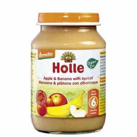 Bilde av Holle Eple & banan med aprikos. Bilde av Holle Eple & banan med aprikos.