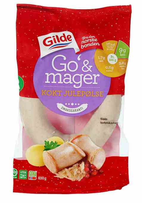 Bilde av Gilde Go og Mager kokt julepølse. Bilde av Gilde Go og Mager kokt julepølse.