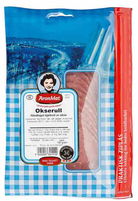 Bilde av Aron Mat okserull skåret. Bilde av Aron Mat okserull skåret.
