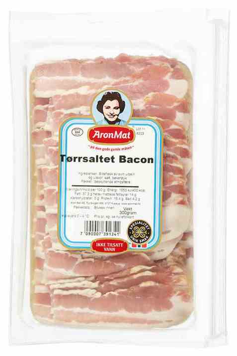 Bilde av Aron Mat Tørrsaltet bacon 300 gr. Bilde av Aron Mat Tørrsaltet bacon 300 gr.