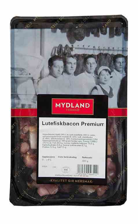 Bilde av Mydland lutefiskbacon. Bilde av Mydland lutefiskbacon.