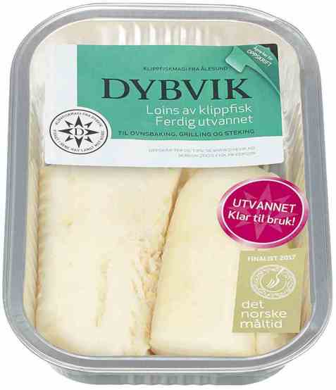 Bilde av Dybvik klippfisk loins ferdig utvannet 300 gr. Bilde av Dybvik klippfisk loins ferdig utvannet 300 gr.