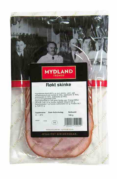 Bilde av Mydland røkt skinke 100 gr.
