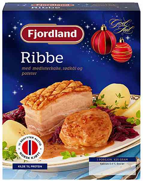 Bilde av Fjordland ribbe med medisterkake.