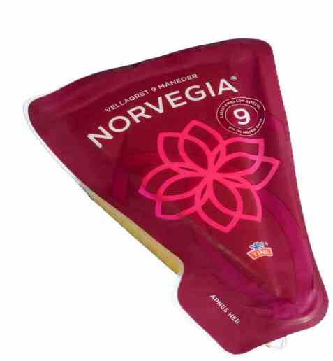 Bilde av Tine Norvegia vellagret med skorpe. Bilde av Tine Norvegia vellagret med skorpe.