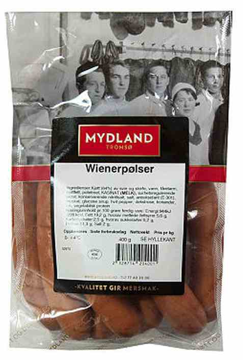 Bilde av Mydland wienerpølser 400 gr. Bilde av Mydland wienerpølser 400 gr.