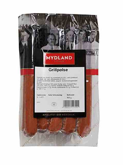 Bilde av Mydland grillpølser 600 gr. Bilde av Mydland grillpølser 600 gr.
