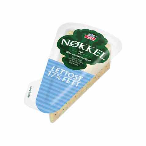 Bilde av Tine Nøkkelost lettere med skorpe. Bilde av Tine Nøkkelost lettere med skorpe.